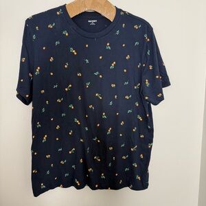 Old Navy Men’s XXL Navy Blue Oranges Family Matching T-Shirt